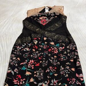 BCBGMaxAzria Black and Pink Floral Kids Dress